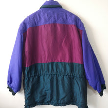 Load image into Gallery viewer, Groovy 1990s or 1980s multicoloured ski jacket L XL