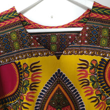 Load image into Gallery viewer, Vintage yellow boho hippy kaftan dress M to L