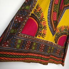 Load image into Gallery viewer, Vintage yellow boho hippy kaftan dress M to L