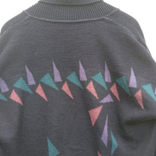 Load image into Gallery viewer, 1980s 90s vintage patterned wool blend cardigan L XL