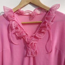 Load image into Gallery viewer, 1960s vintage Foster Reid pink bri-nylon lingerie nightie blouse L