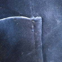 Load image into Gallery viewer, Fab vintage 1970s midnight blue velvet jacket small to medium S M