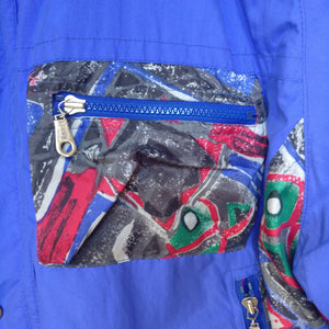1990s Rodeo C&A vintage patterned shell ski jacket L