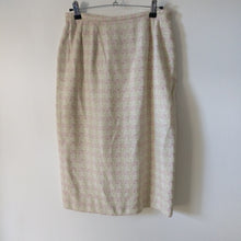 Load image into Gallery viewer, Silk vintage pink and cream Jaeger skirt suit S