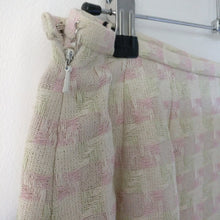 Load image into Gallery viewer, Silk vintage pink and cream Jaeger skirt suit S