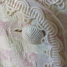 Load image into Gallery viewer, Silk vintage pink and cream Jaeger skirt suit S