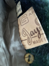 Load image into Gallery viewer, Green and blue check vintage 1960s mohair cape made in GB by Jay Dee Medium M