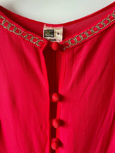 Load image into Gallery viewer, Cherry red Spinney Dicel vintage 1960s long sleeve  jumpsuit, play suit, catsuit all in one M