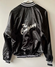 Load image into Gallery viewer, Black baseball style vintage bomber jacket Large L