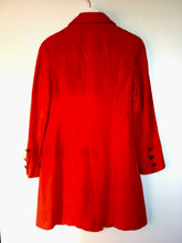 Load image into Gallery viewer, 1960s vintage red linen mod coat from Youngset by Alexon M