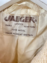 Load image into Gallery viewer, Cream wool vintage ladies Jaeger belted jacket Medium M