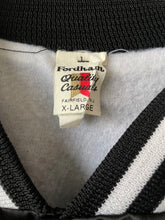 Load image into Gallery viewer, Black baseball style vintage bomber jacket Large L