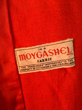 Load image into Gallery viewer, 1960s vintage red linen mod coat from Youngset by Alexon M