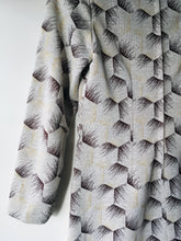 Load image into Gallery viewer, Sweet Daroma cream/brown patterned vintage 1960s mod shift dress S to M