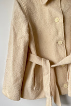 Load image into Gallery viewer, Cream wool vintage ladies Jaeger belted jacket Medium M