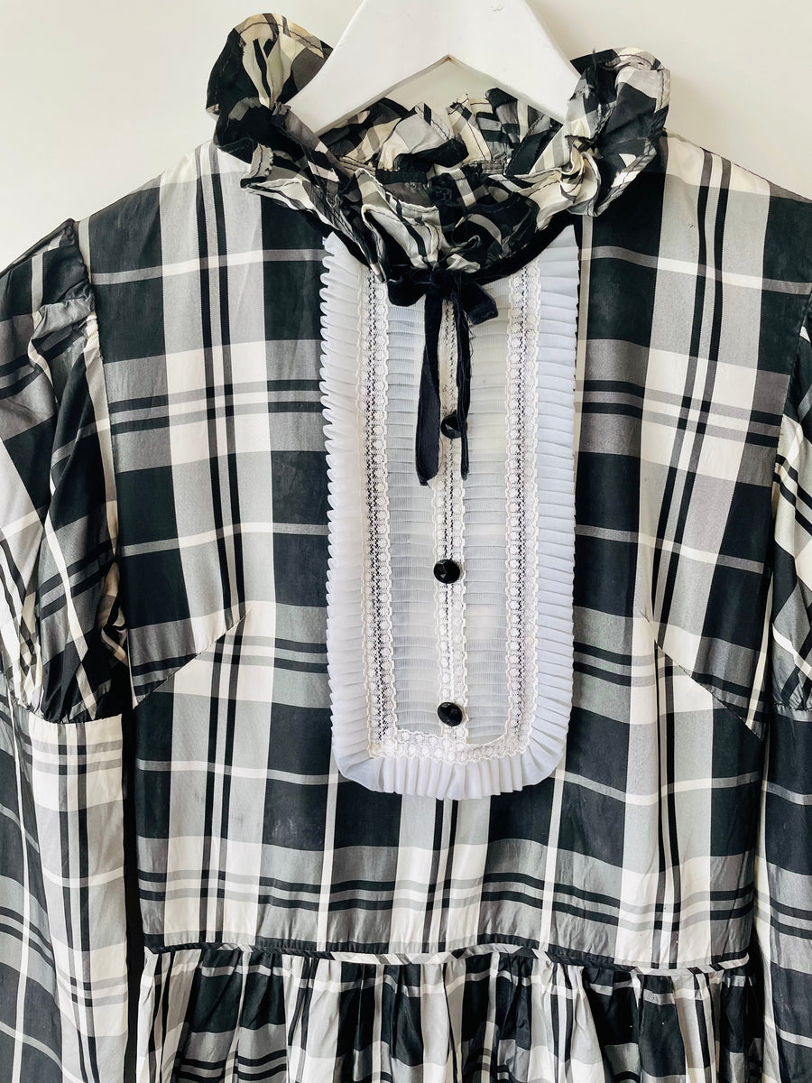 Black & white plaid dress hotsell