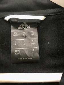 Black with white stripes Adidas track jacket M
