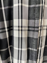 Load image into Gallery viewer, Black and white tartan style check vintage 1960s long high neck Fiona dress S