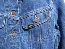Load image into Gallery viewer, Ms Lee dark blue vintage denim jacket made in USA S