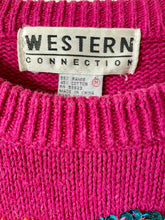 Load image into Gallery viewer, Raspberry pink vintage 1980s sequin jumper M