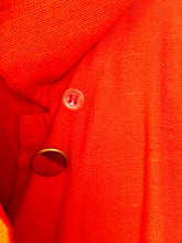 Load image into Gallery viewer, 1960s vintage red linen mod coat from Youngset by Alexon M