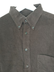 Rich brown needlecord shirt L