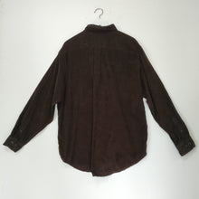 Load image into Gallery viewer, Rich brown needlecord shirt L