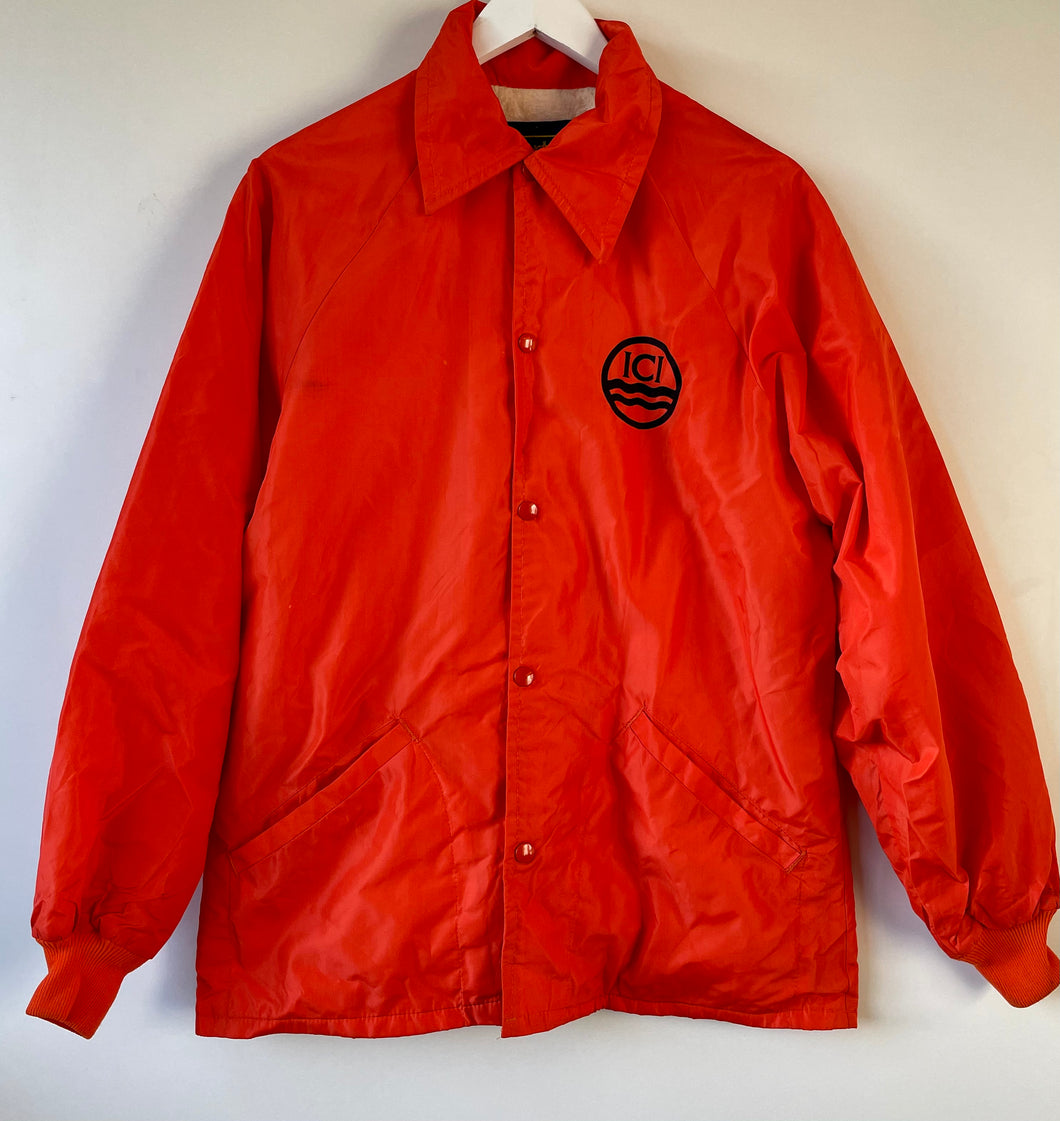 Bright orange vintage 1970s Starter ICI jacket M