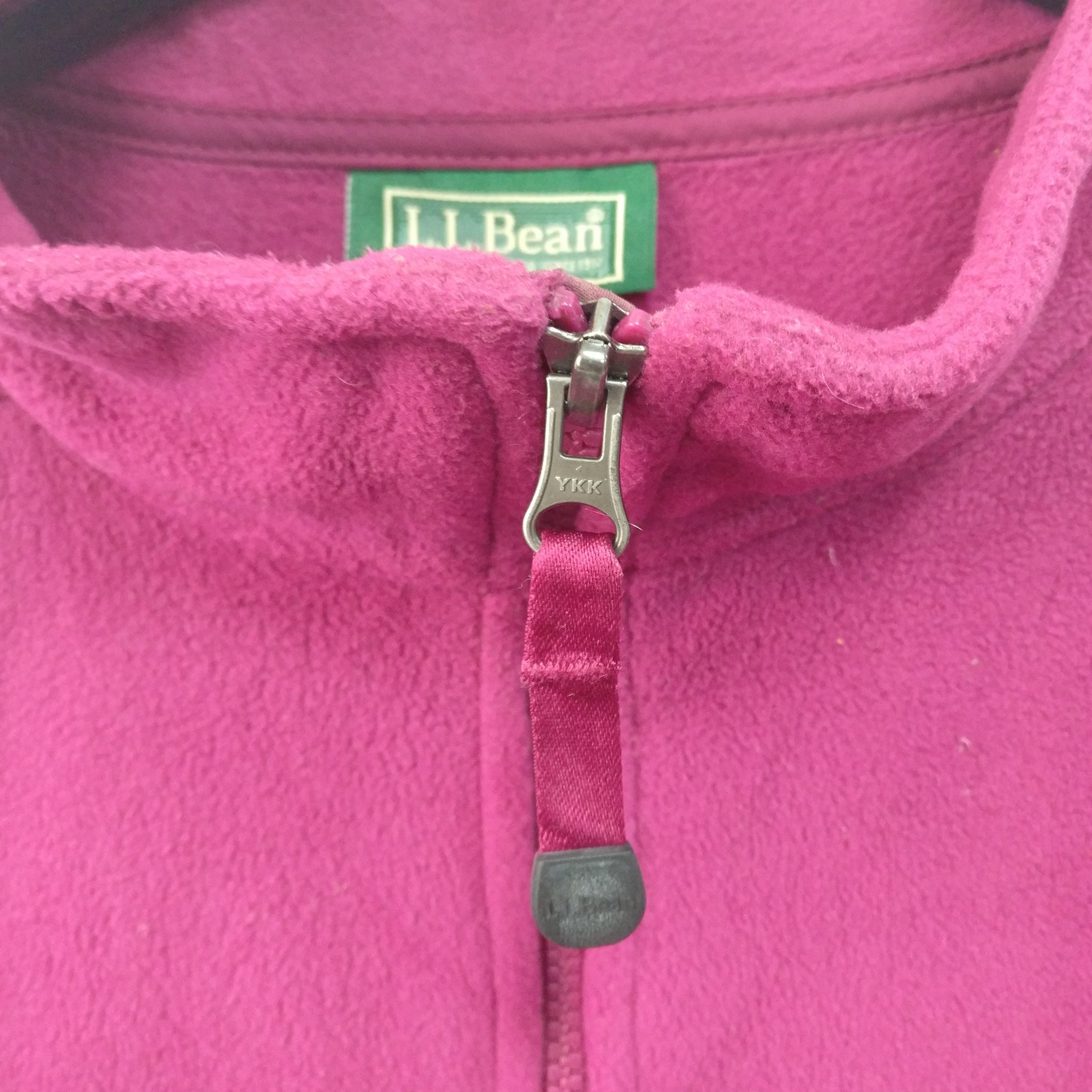 L.L.Bean cerise pink women's fleece M – Beatnik Emporium