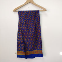 Load image into Gallery viewer, Light vintage 1960s blue patterned scarf