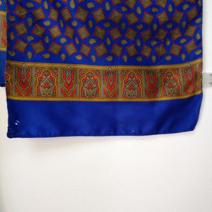 Light vintage 1960s blue patterned scarf