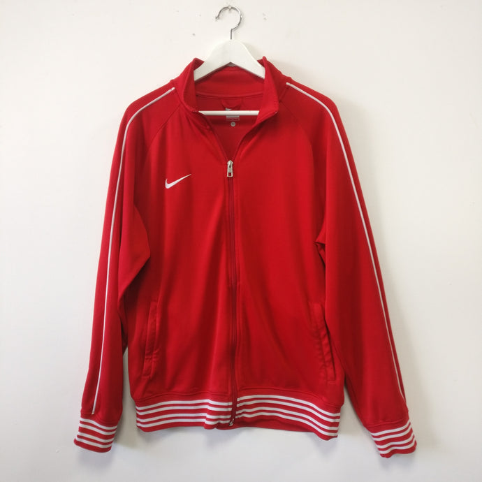 Nike swoosh red tracksuit top. L