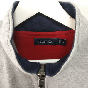 Nautica quarter zip grey spell out sweatshirt M