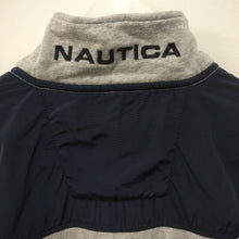 Load image into Gallery viewer, Nautica quarter zip grey spell out sweatshirt M