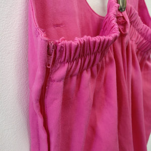 Cute 1980s vintage pink short dungerees one size M