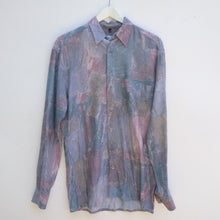 Load image into Gallery viewer, Pastel pink grey and beige vintage Angelo Litrico long sleeved casual shirt S