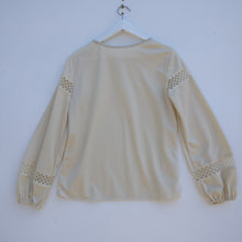 Load image into Gallery viewer, St Michael peasant style vintage cream blouse M