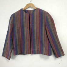 Load image into Gallery viewer, Homemade vintage wool stripy jacket
