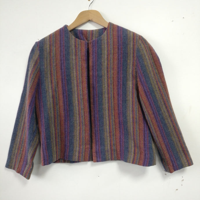 Homemade vintage wool stripy jacket