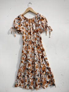 Very cute 1970s vintage made in England peasant style dress M