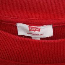 Load image into Gallery viewer, Cute cropped red Levi&#39;s spell out sweatshirt M