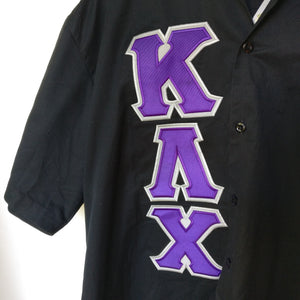 Dickies Kappa Lambda Chi black embroidered work shirt XL