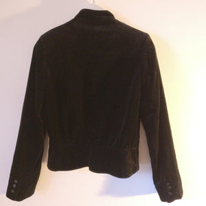 Vintage Dereta 1970s/80s black velvet jacket S