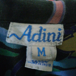 Adini Indian cotton animal block print shirt M