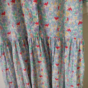 Cute vintage Laura Ashley flower dress made in Great Britain M