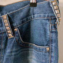 Load image into Gallery viewer, Vintage True Religion blue studded jeans made in USA 34 M