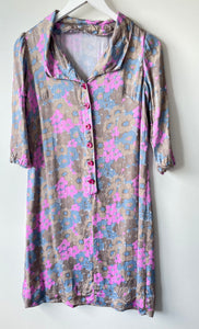 1960s flowery homemade shift dress