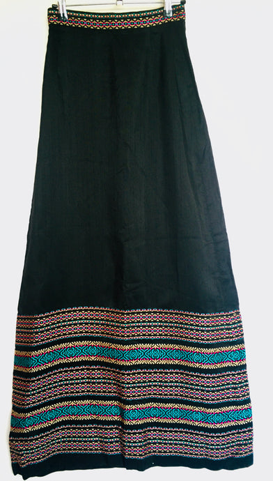 1960s vintage long silk skirt 