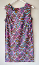 Load image into Gallery viewer, Groovy simple slip on vintage handmade sleeveless shift dress M