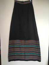 Load image into Gallery viewer, 1960s vintage Spectator Sports long maxi silk skirt with embroidery S